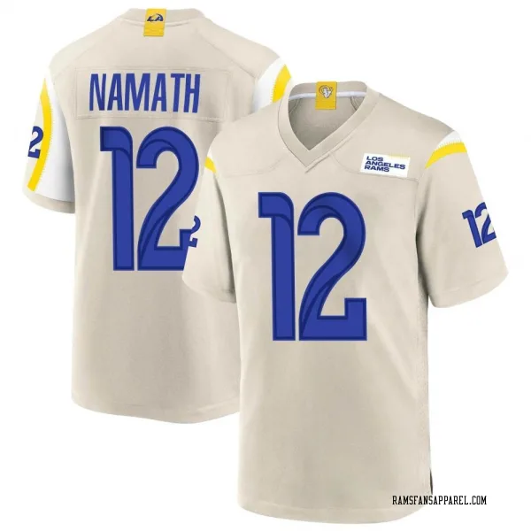 Youth Joe Namath Los Angeles Rams Game Bone Jersey