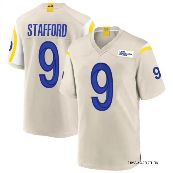 Youth Matthew Stafford Los Angeles Rams Game Bone Jersey