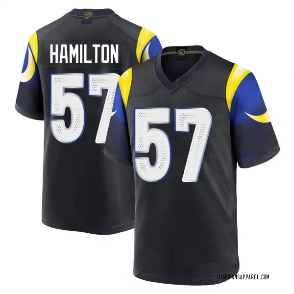 Youth Ty Hamilton Los Angeles Rams Game Blue Midnight 2025 Rivalries Collection Jersey