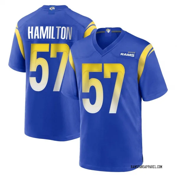 Youth Ty Hamilton Los Angeles Rams Game Royal Alternate Jersey